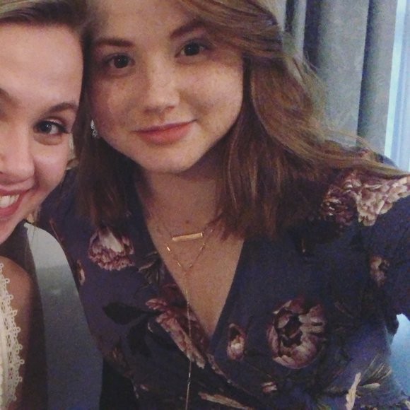 CHARLOTTE RUSSE BLUE FLORAL DRESS WITH PINK FLOWERS SIZE MEDIUM - Picture 2 of 7